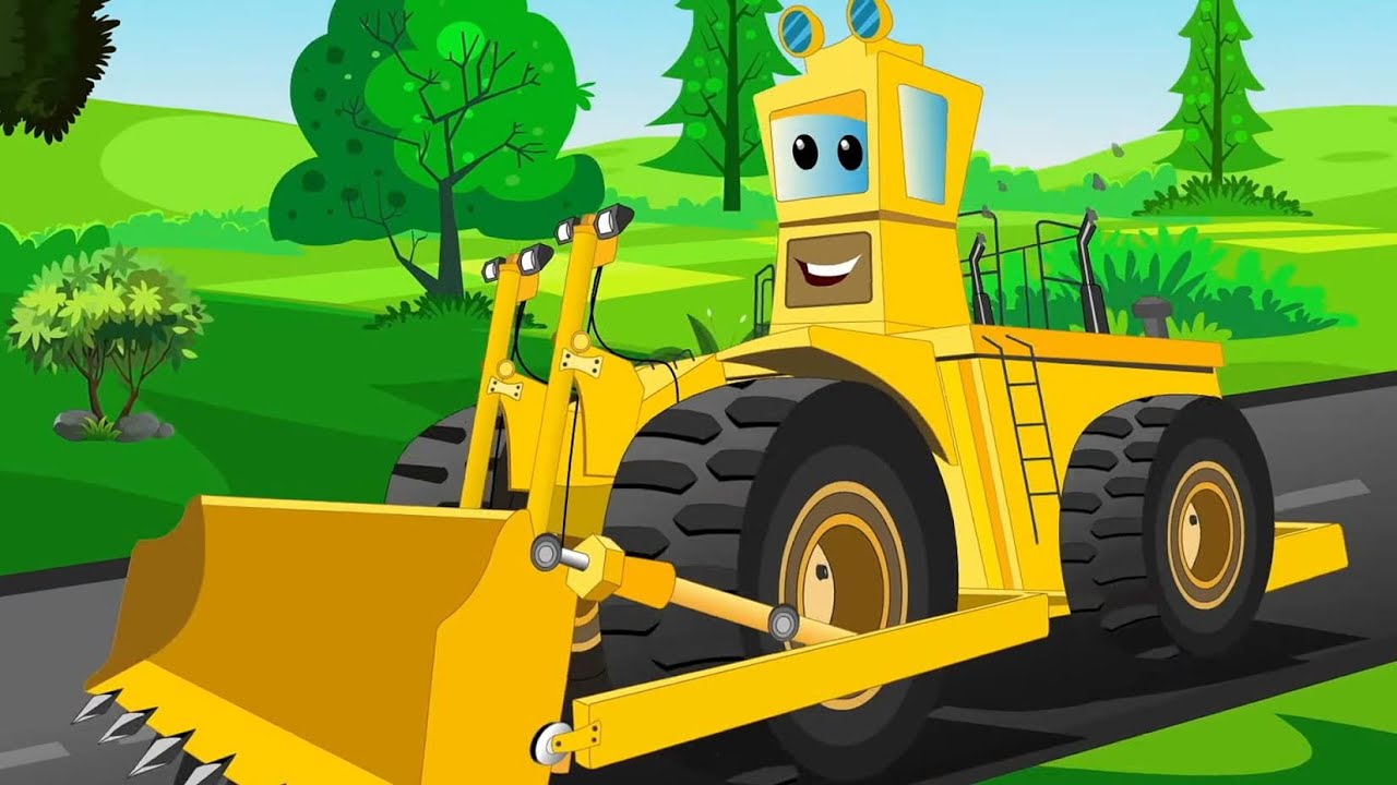 Big Bulldozer Wash, Car Cartoon Video for Children