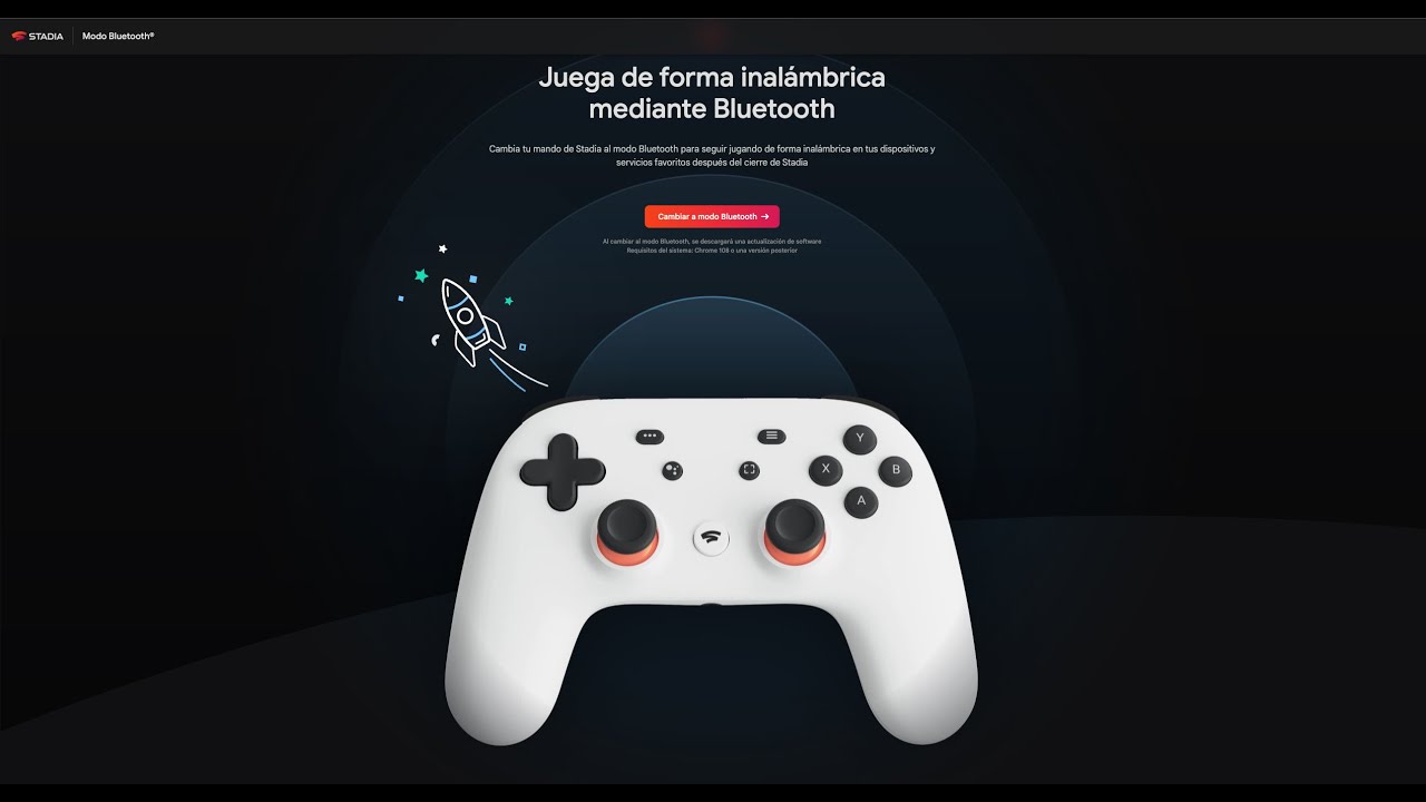 Activar el modo Bluetooth en el mando de Google Stadia