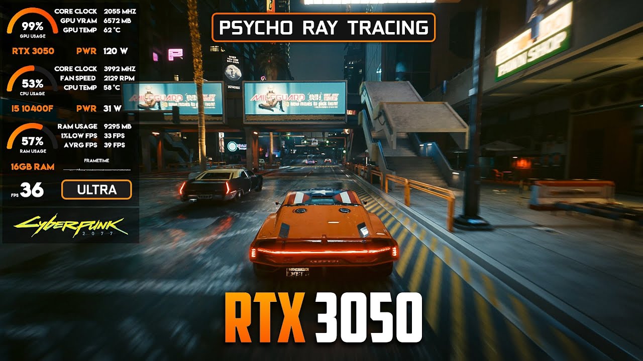 RTX 3050 - Cyberpunk 2077 - Psycho Ray Tracing 🔥🔥🔥