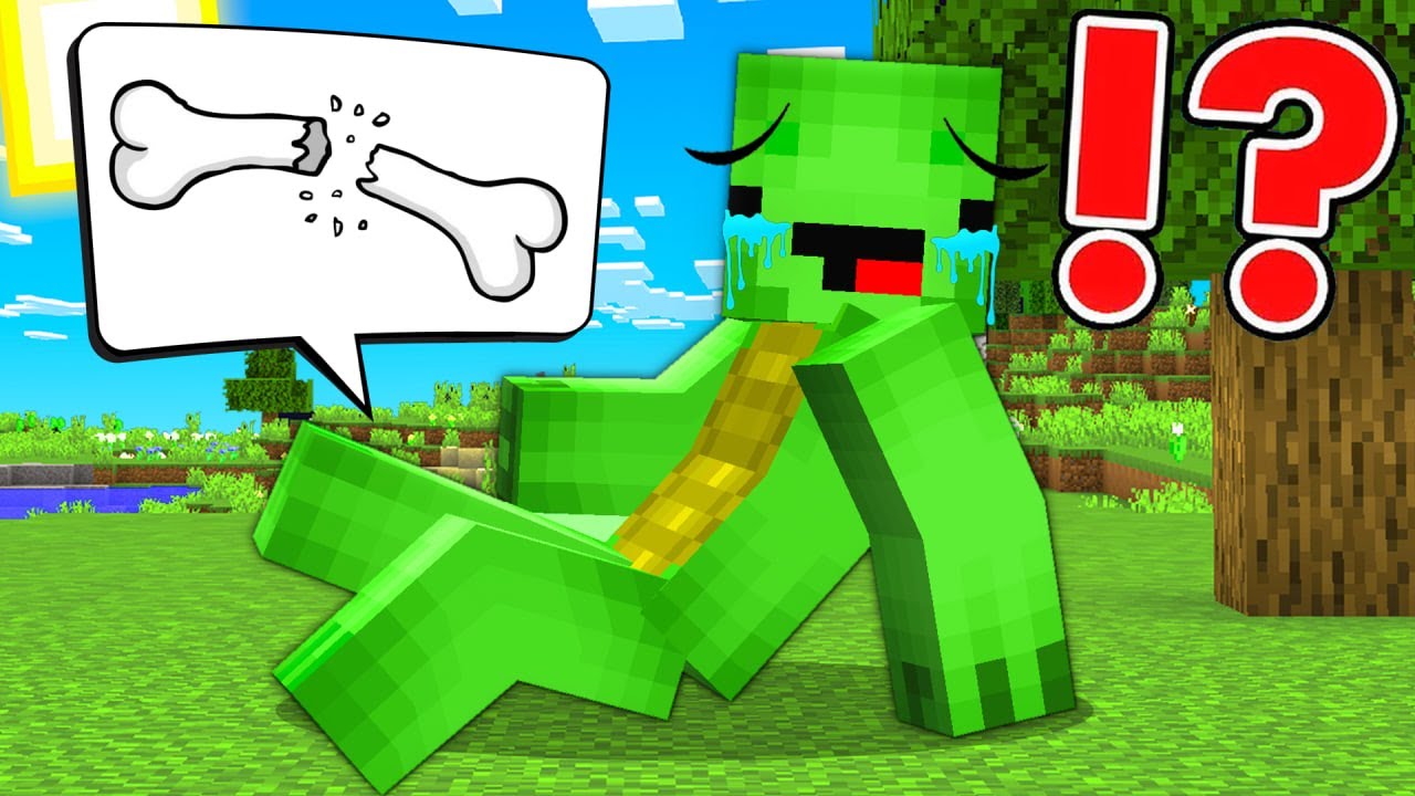 Майки СЛОМАЛ НОГУ в Minecraft Challenge (Maizen Mizen Mazien JJ Mikey)