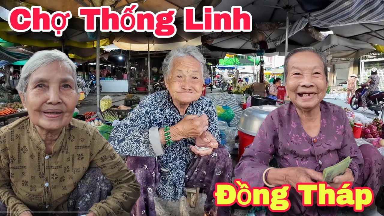Chợ Thống Linh Cao Lãnh Đồng Tháp Người Lớn Tuổi Khó Khăn Hạnh Phúc Nhận Quà Mỹ | Khương Nhựt Minh