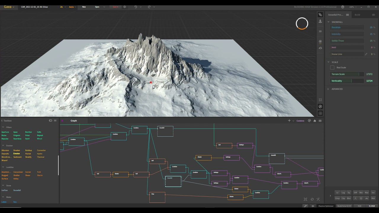 Quadspinner Gaea - Detailing Steep Slopes
