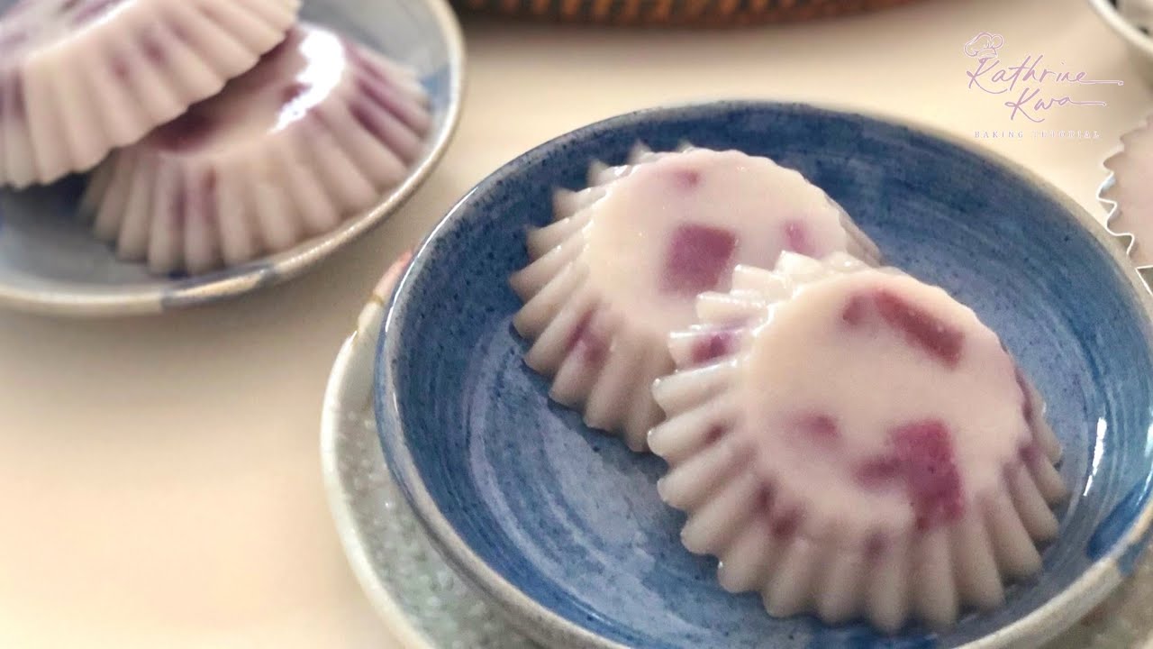 Purple Sweet Potato Coconut Kuih  紫薯椰汁糕