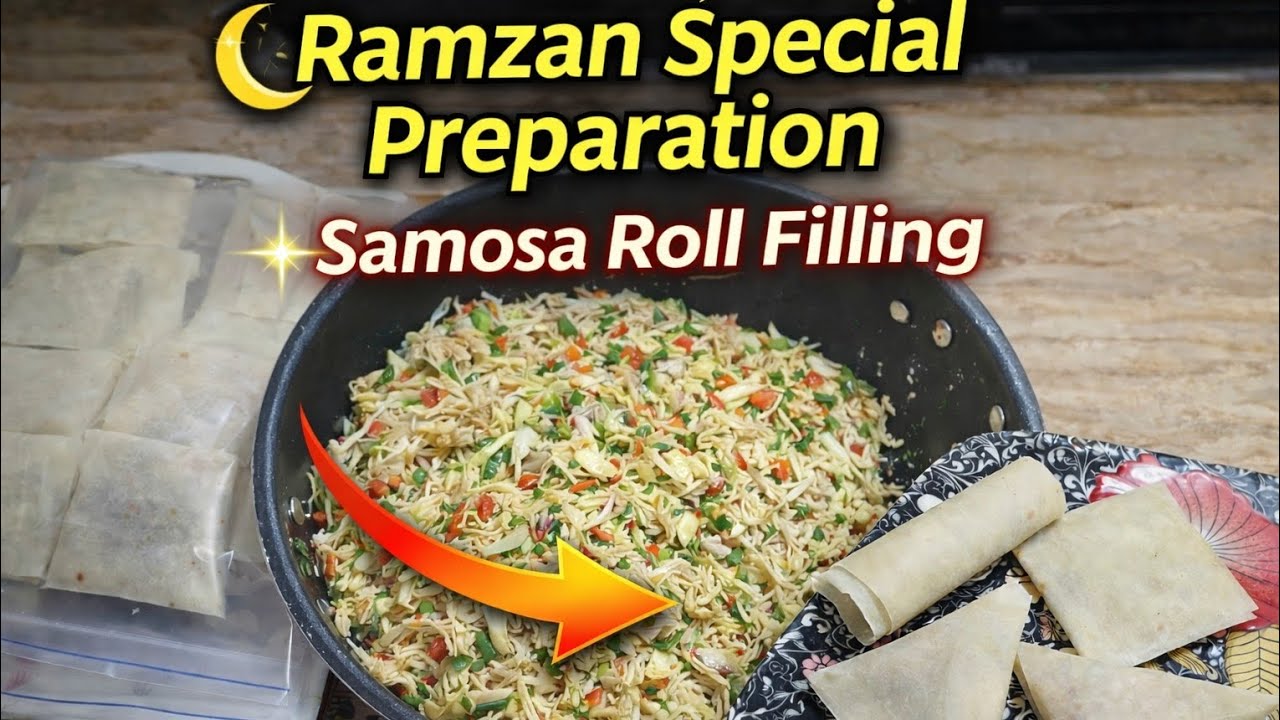 🌙 رمضان اسپیشل پریپریشن | Samosa Roll Filling Recipe | Freezer Prep