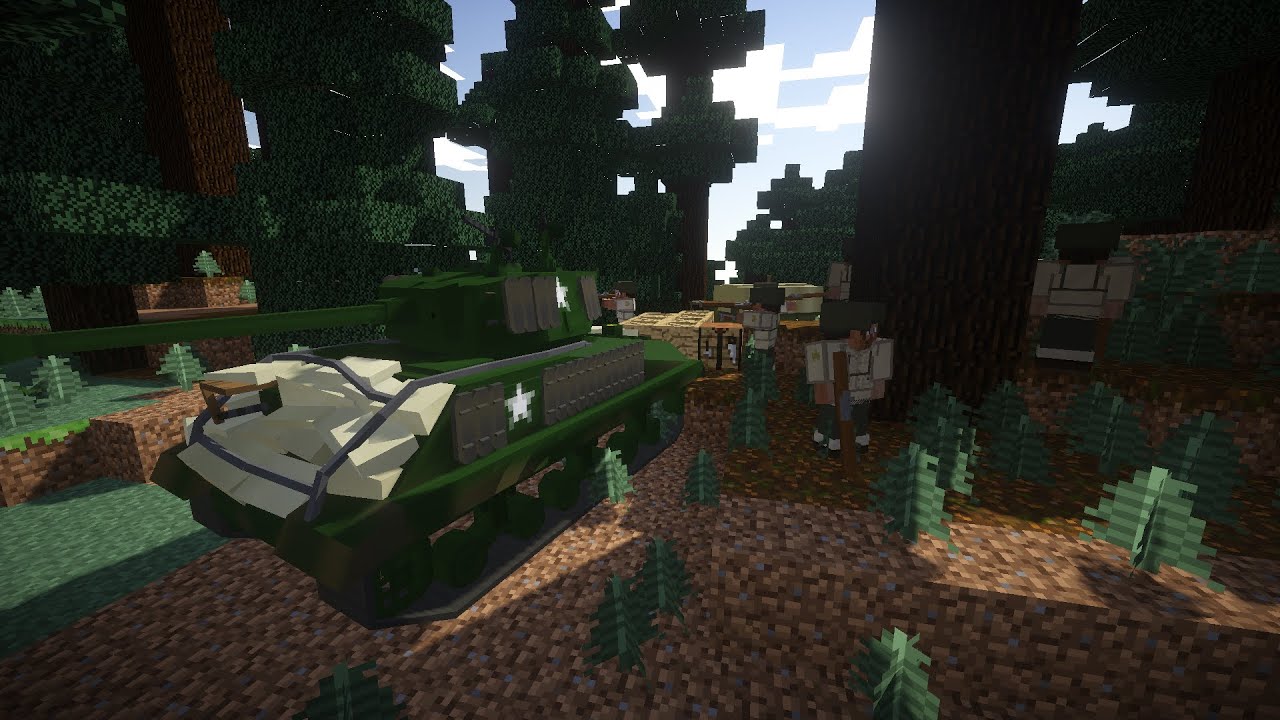 Minecraft Airfield Assault ( Flans mod+ Custom NPC