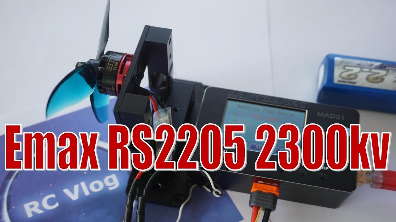 Emax RS2205 2300kv. Tests.