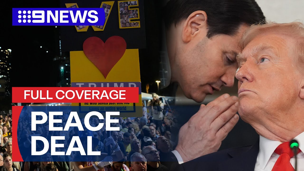 Ceasefire and hostage release approved in Gaza peace deal | 9 News Australia