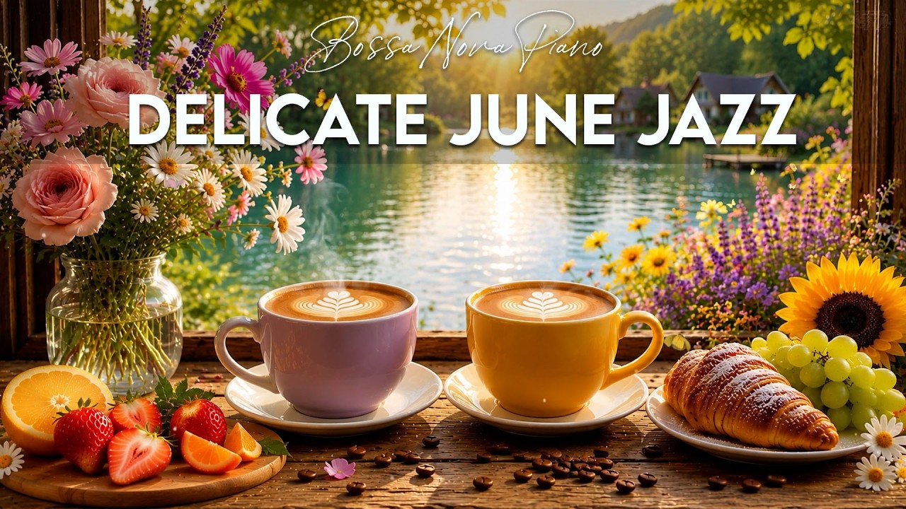 Delicate June Jazz ~ Positive Summer Morning Jazz Cafe & Bossa Nova Piano Music for Relaxing