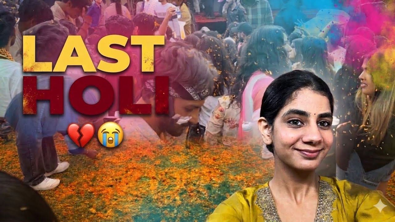 First time “Phoolon ki holi” || last college holi || nidhiposwalvlogs 