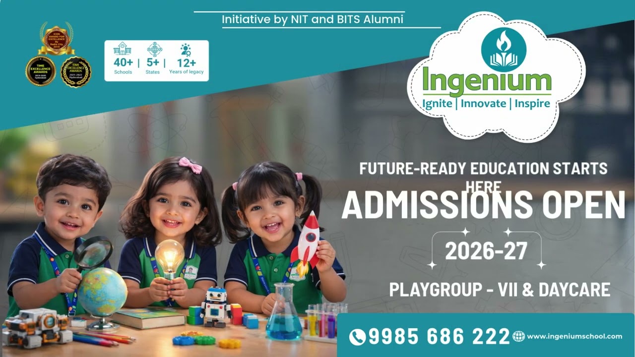 Ingenium School Nallagandla | Admissions Open AY 2026–27 | Preschool & School in  Hyderabad