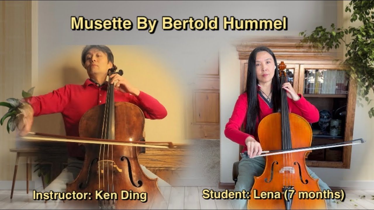 學大提琴7個月打卡！ 跟老師重奏一小曲 Musette#日常练琴 #cello #老地雷 @mdppas 
