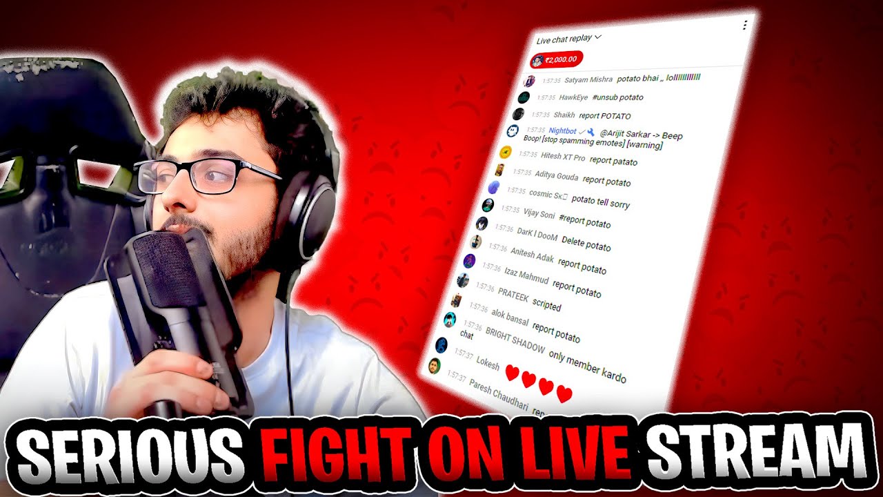 Carry And Potato Fight On Live Stream 😤