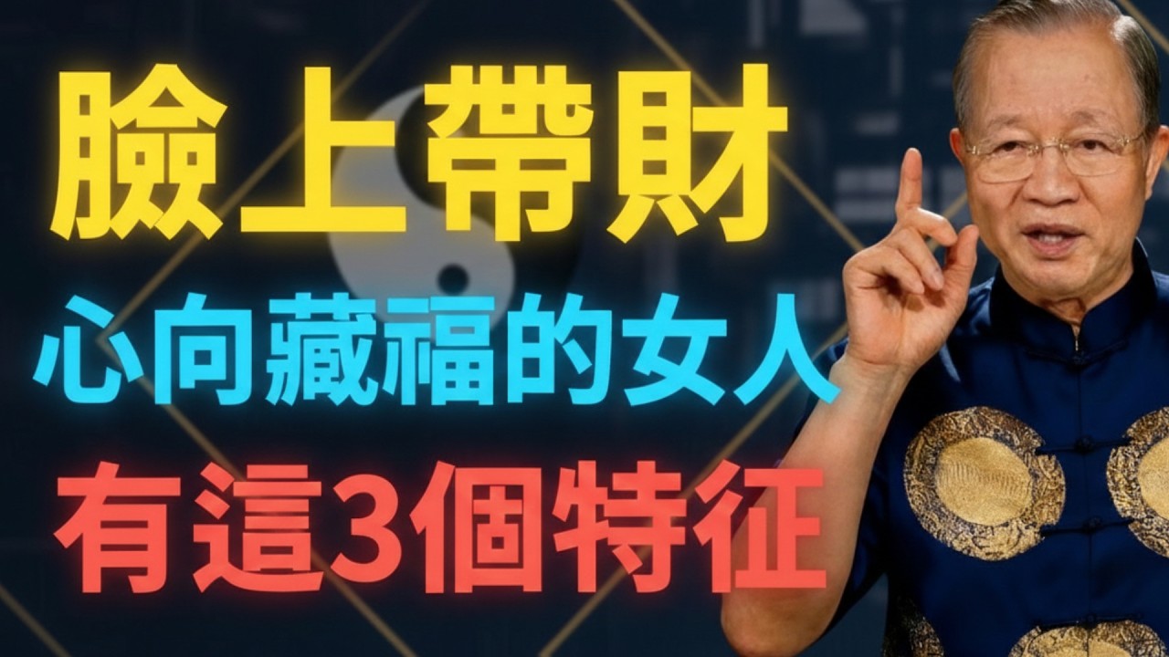 曾仕強揭秘：臉上帶財、心中藏福的女人，逃不過這「3個特徵」！這是天生的貴婦命，趕緊照鏡子看妳中了嗎？  #人生智慧 #命理 #哲學 #曾仕強 #易經 #正能量