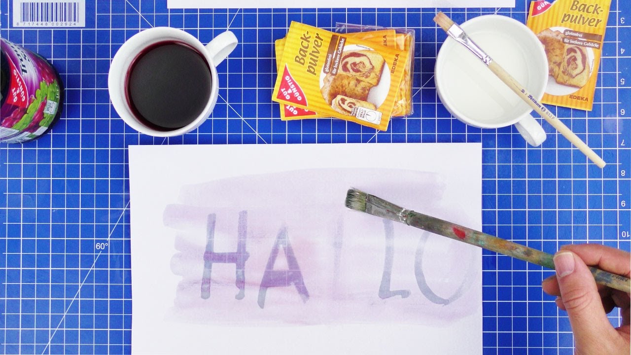 GEHEIMSCHRIFT mit TRAUBENSAFT und BACKPULVER selber machen | Günstige ALTERNATIVE | DIY KIDS CLUB
