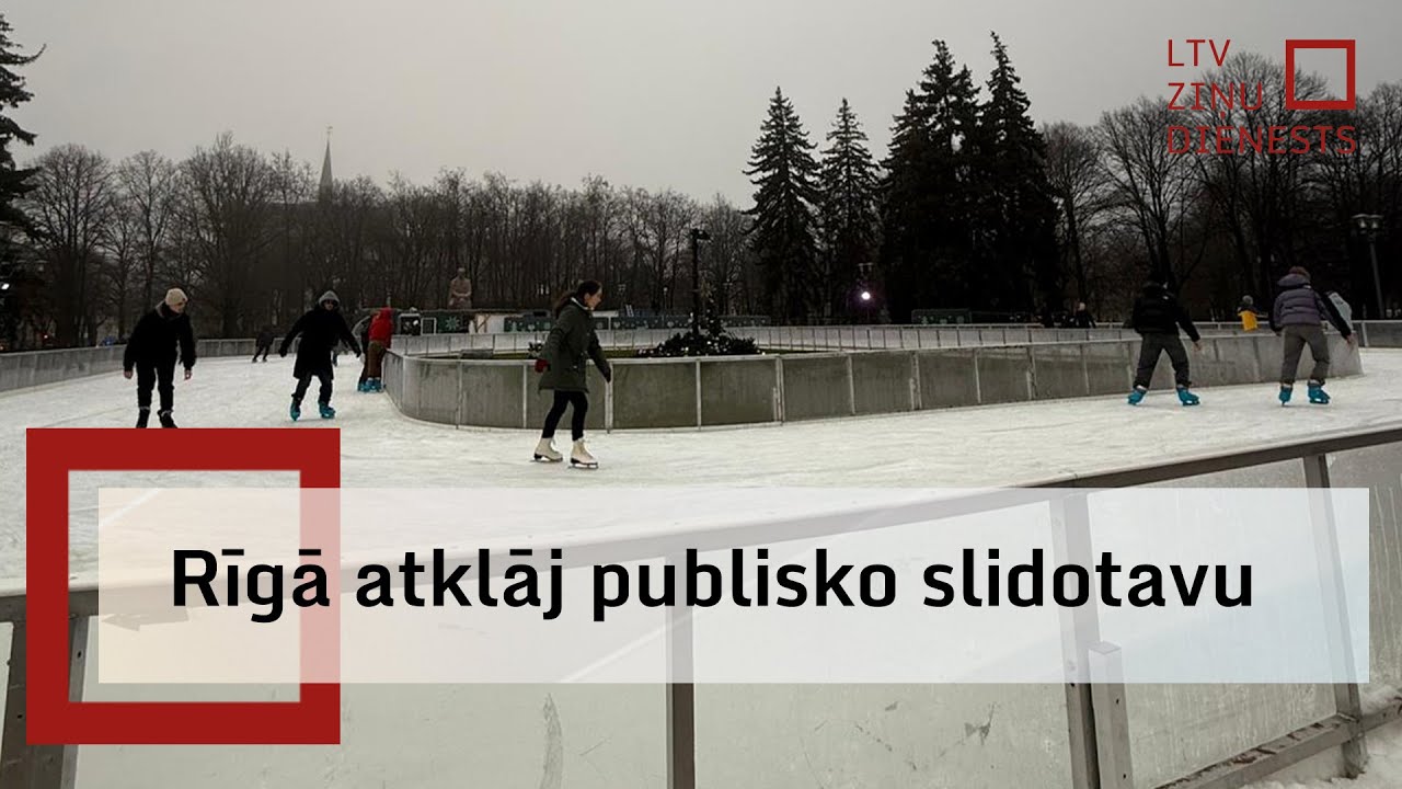 Esplanādē atklāta publiskā slidotava