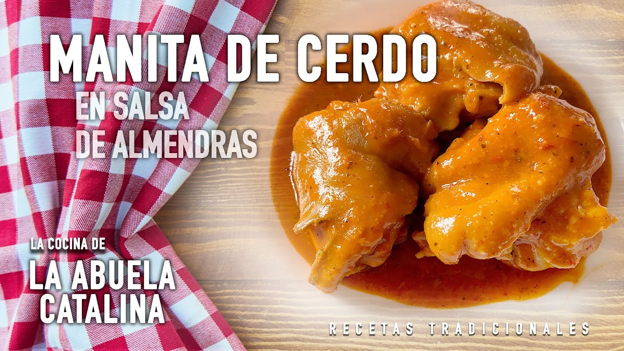 Manitas de cerdo con salsa de almendras