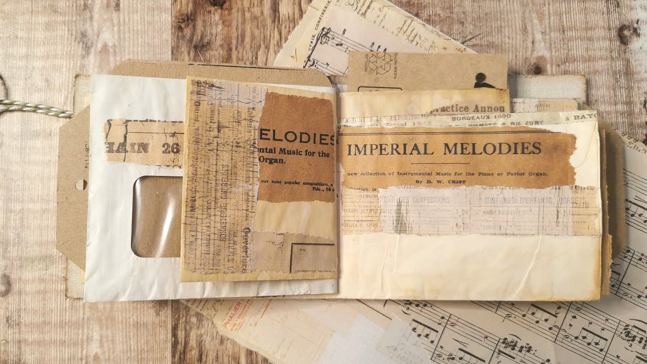 Junk Mail Journal Series ~ Part 4  (A) - Envelope Journal - Decorating The Pages
