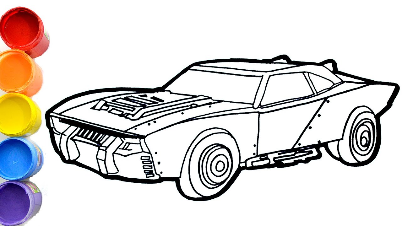 🔴🔴How to draw BATMOBILE - THE BATMAN (NEW 2022)