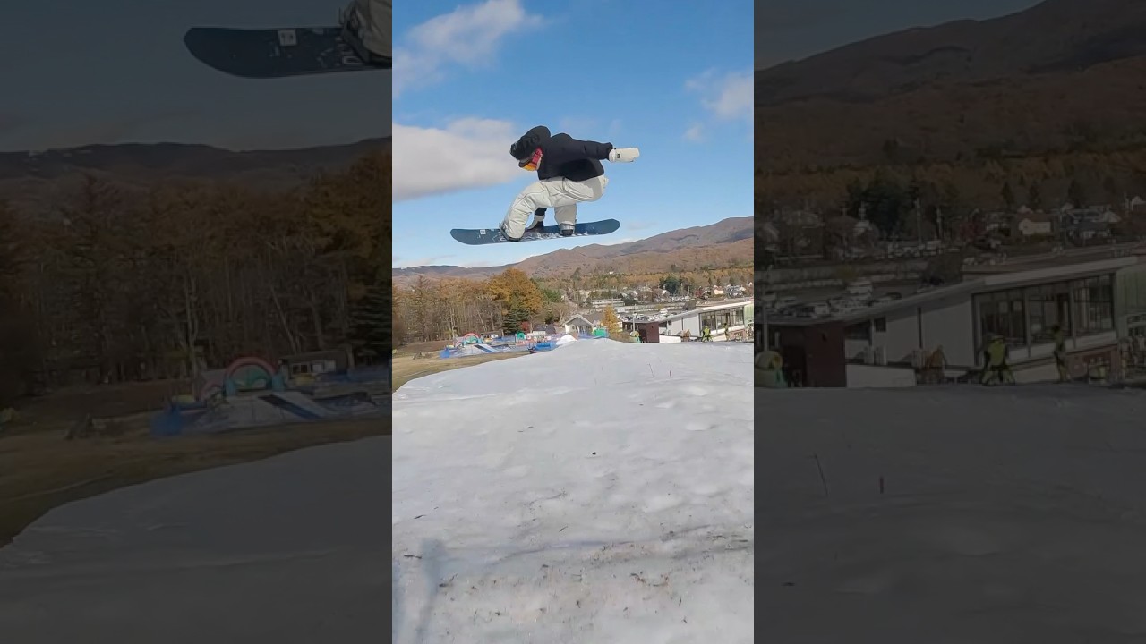 【snowboard】FS360 #music #edm #bass #snowboarding #snowboardworld #travel #snowboardtime #love