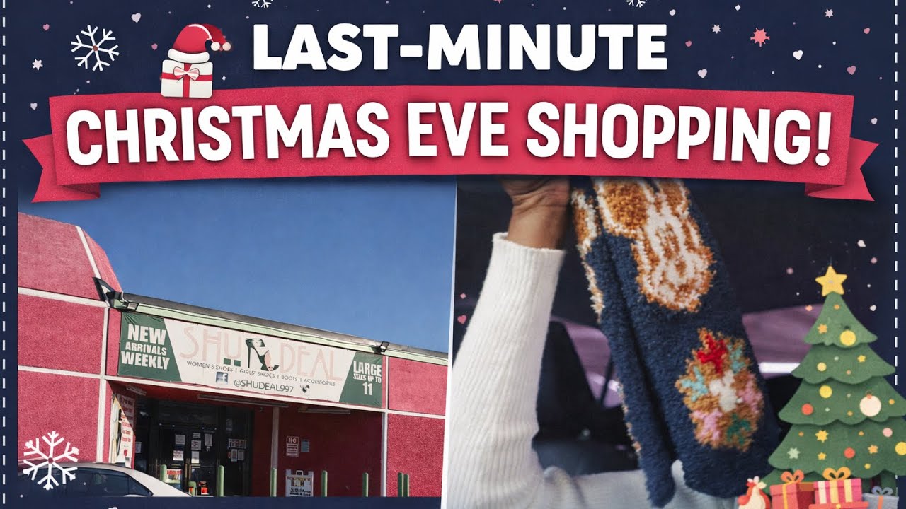 Christmas Eve Chaos:Last-Minute Gift Shopping 🎁 | Vlogmas Day 24