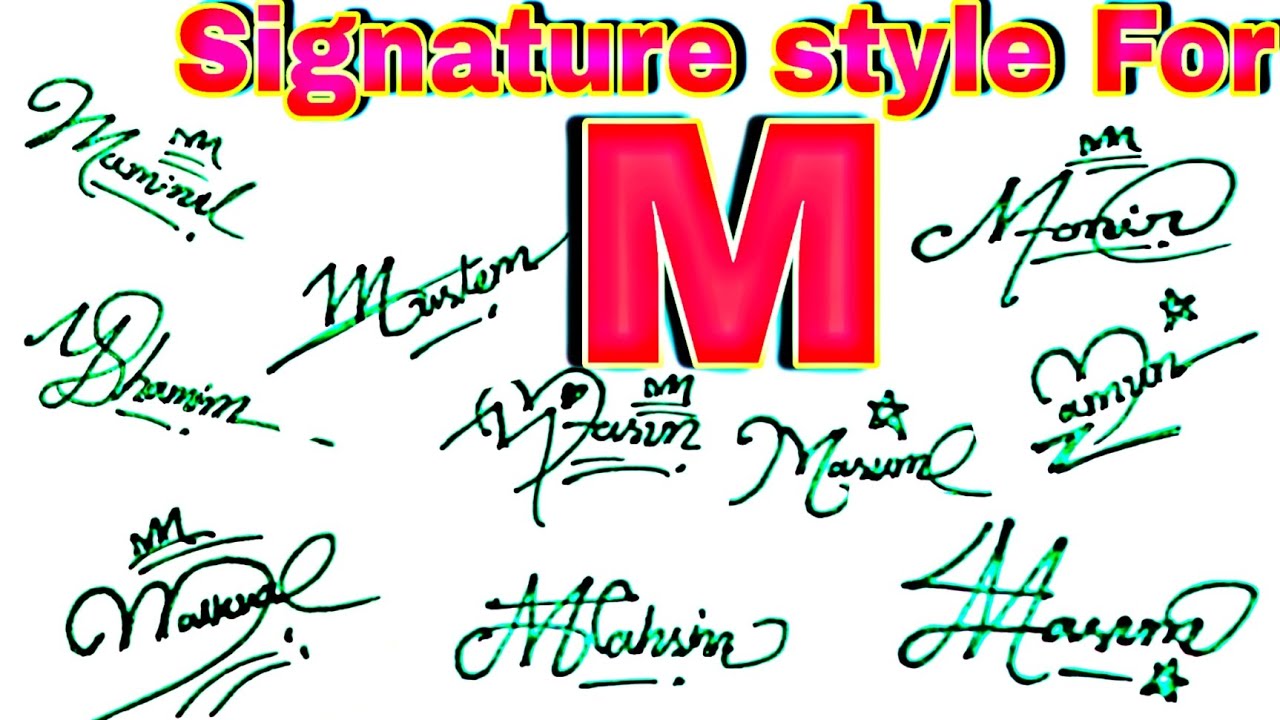 M signature style | How to make your name signature with letter m