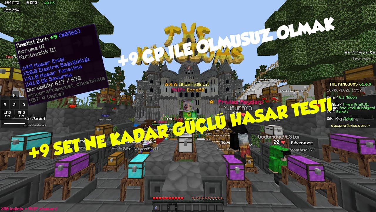 +9 SET NE KADAR GÜÇLÜ HASAR TESTİ /CraftRise The Kingdoms