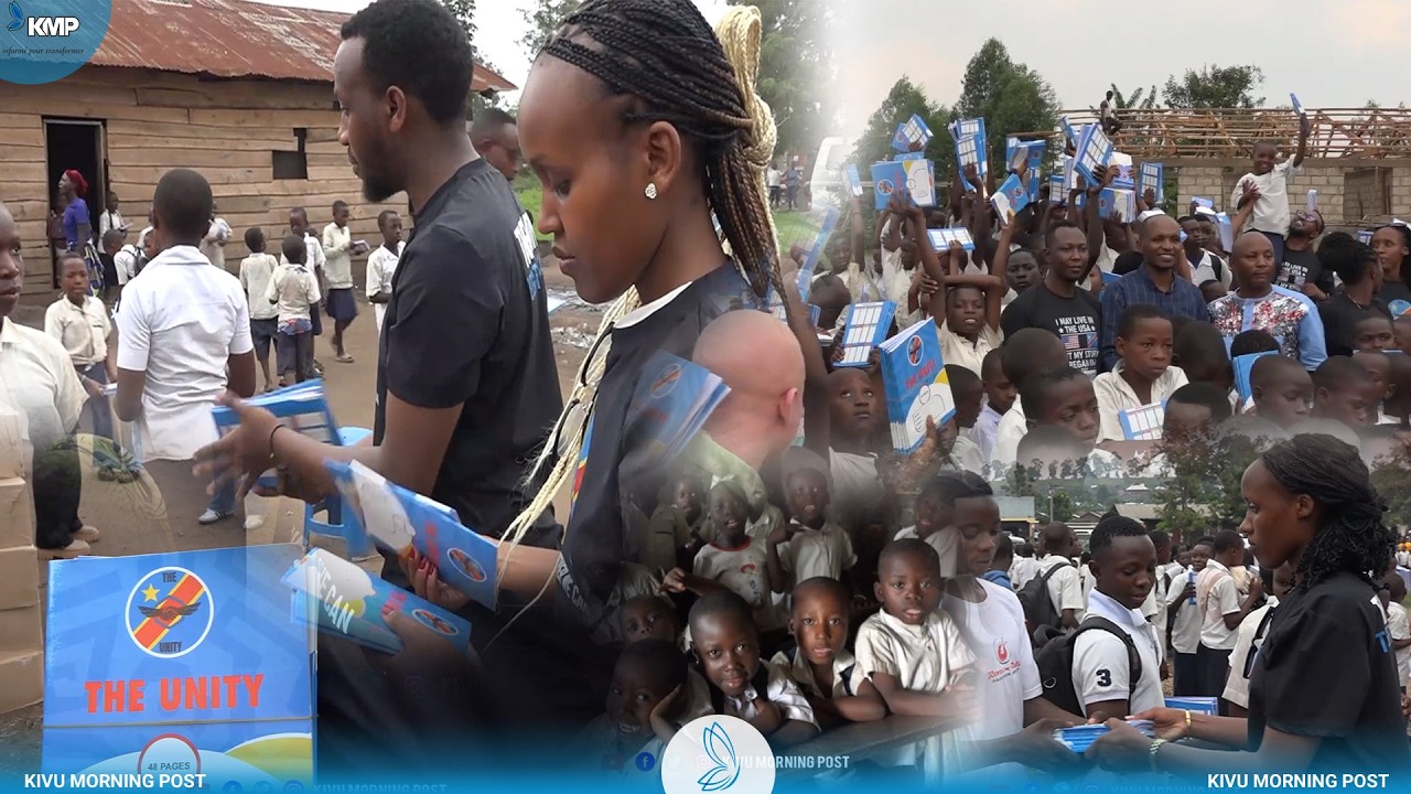 RDC-AFCM23: DES JEUNES CONGOLAIS AUX USA DOTENT DES KITS SCOLAIRES AUX ÉLÈVES À RUTSHURU