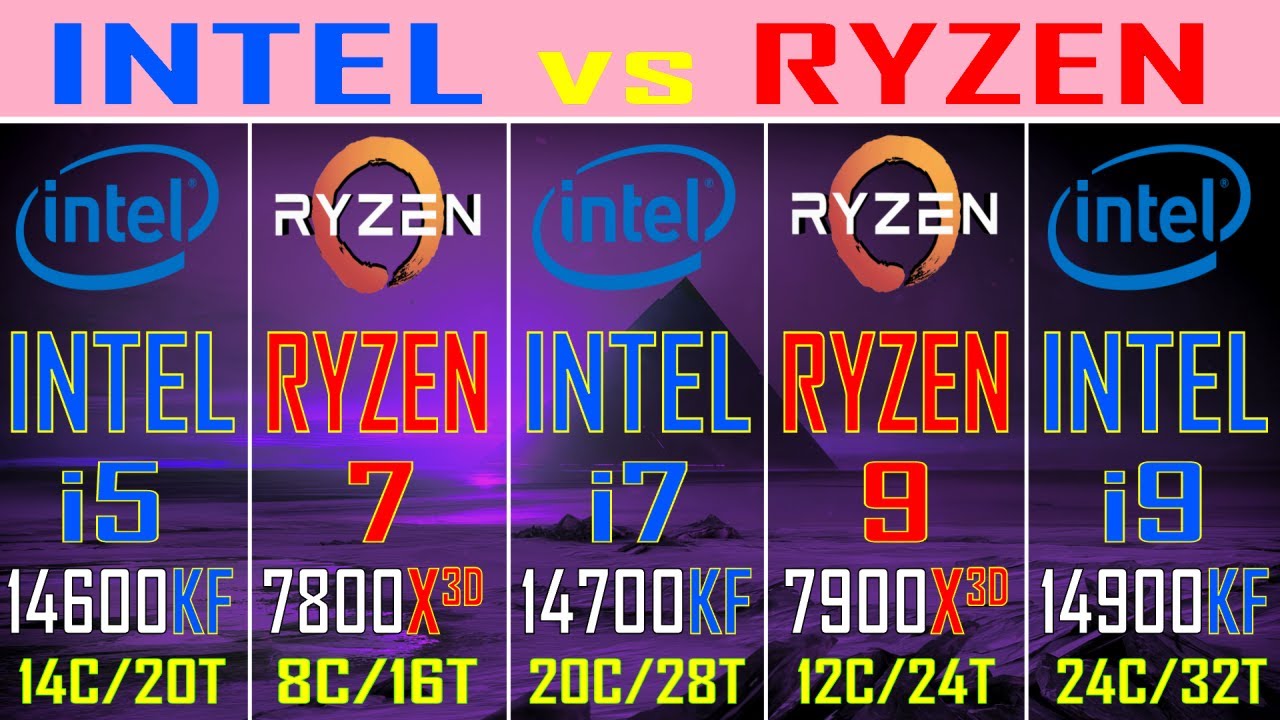 i5 14600KF vs R7 7800X3D vs i7 14700KF vs R9 7900X3D vs i9 14900KF || INTEL vs RYZEN ||