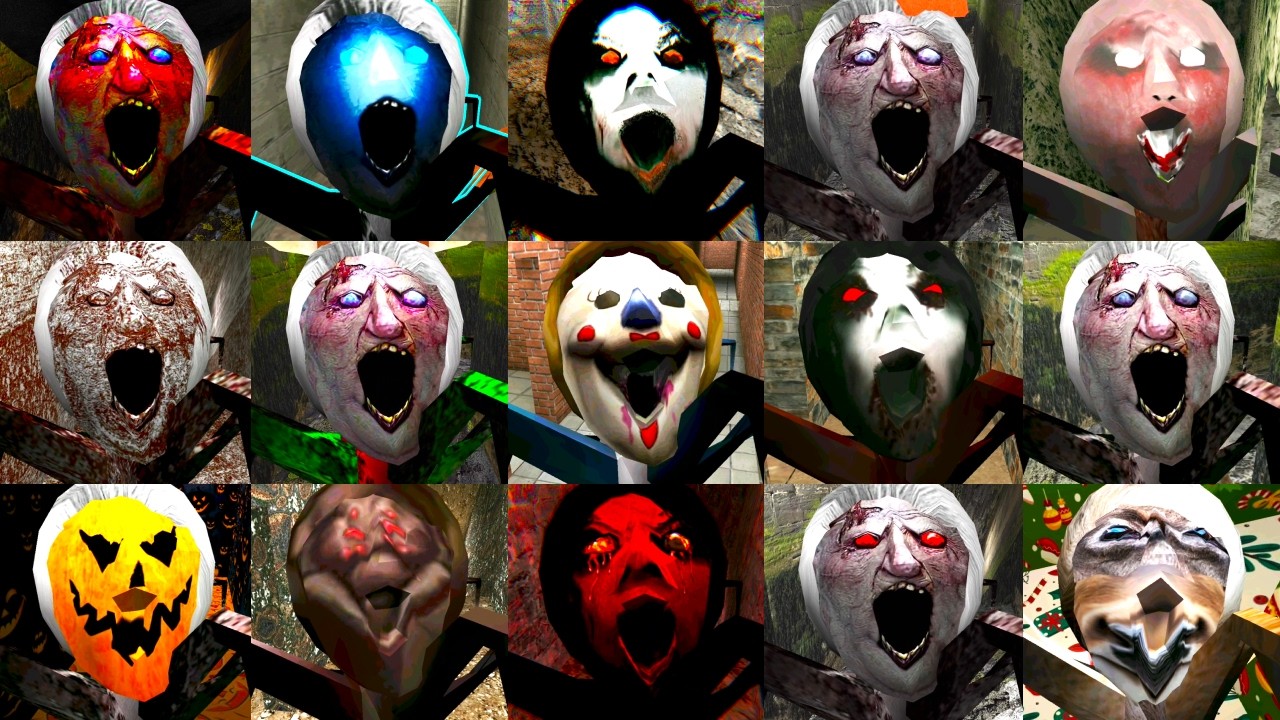 Angelene Spider Jumpscares | Many Granny Legacy Modes, Including Angelene Is Halloween and Christmas