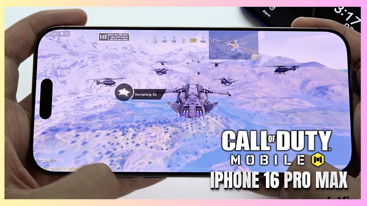 iPhone 16 Pro Max Call of Duty Mobile Gaming test CODM | Apple A18 Pro, 120Hz Display