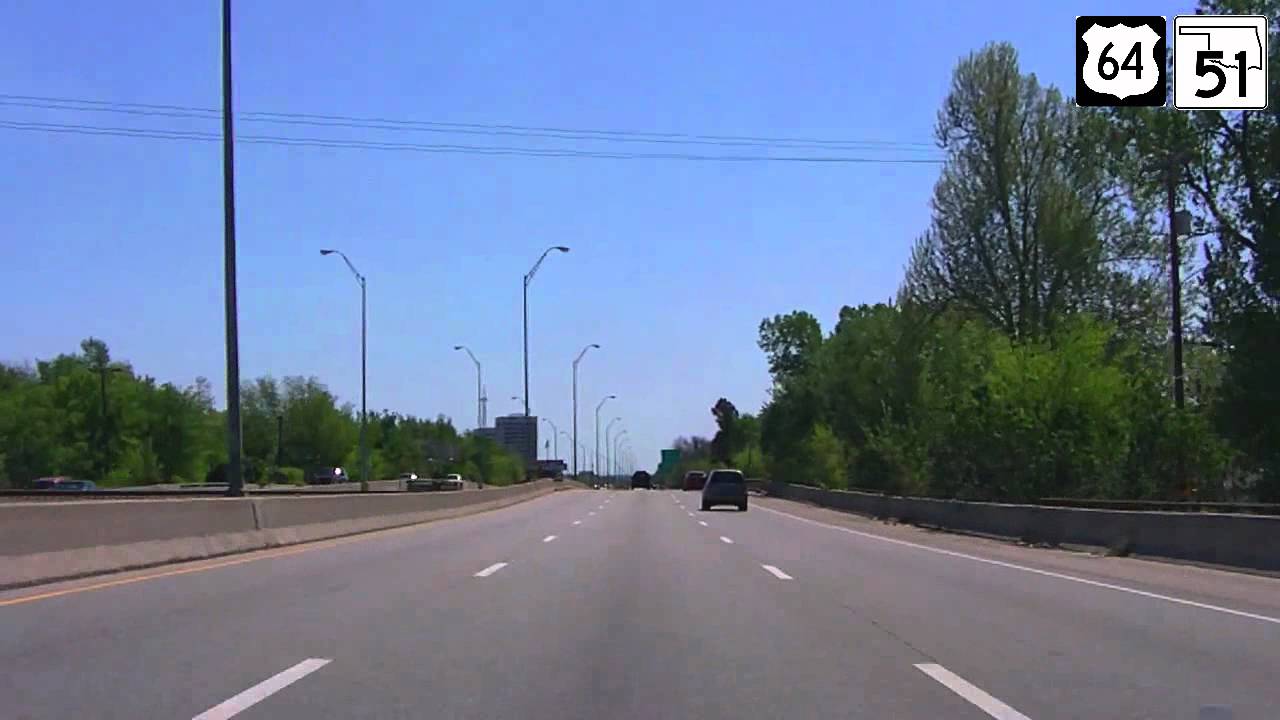 Eastbound State Highway 51, Tulsa to Broken Arrow, OK