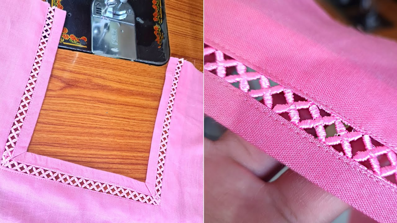 Trending Jali वाली Lace को आज कल Front Neck में भी लगाने लगे है पर कैसे? | Joint Lace Kaise Lgaye