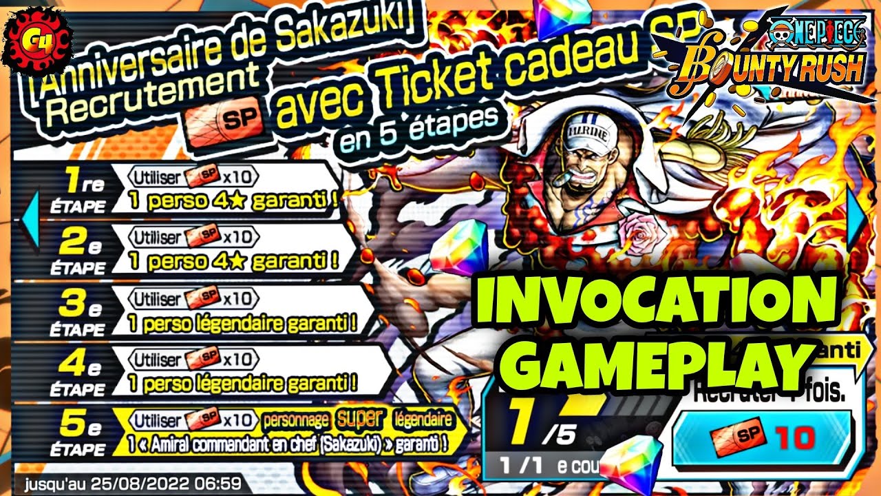AKAINU FAIT SON RETOUR À 1500 DIAMANTS ! ENCORE DES TICKET INCROYABLE ? One Piece Bounty Rush| OPBR