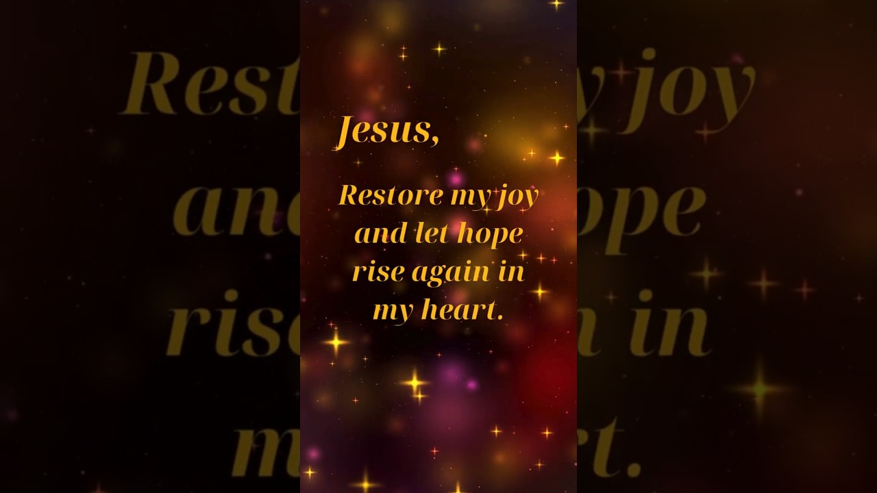 Restore My Joy, Lord 🙏✨ | Prayer to Renew Hope & Heal a Heavy Heart (Psalm 51:12)