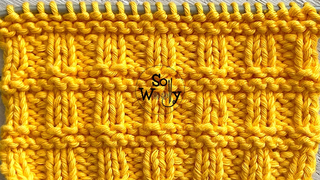 How to knit the Tiles stitch: Identical on both sides and it lays flat! - So Woolly
