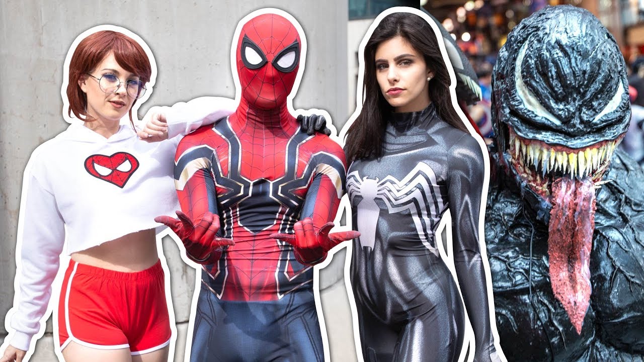 Spider-Man Peter Parkour VS New York Comic Con 2018 - OFFICE PARKOUR PARODY