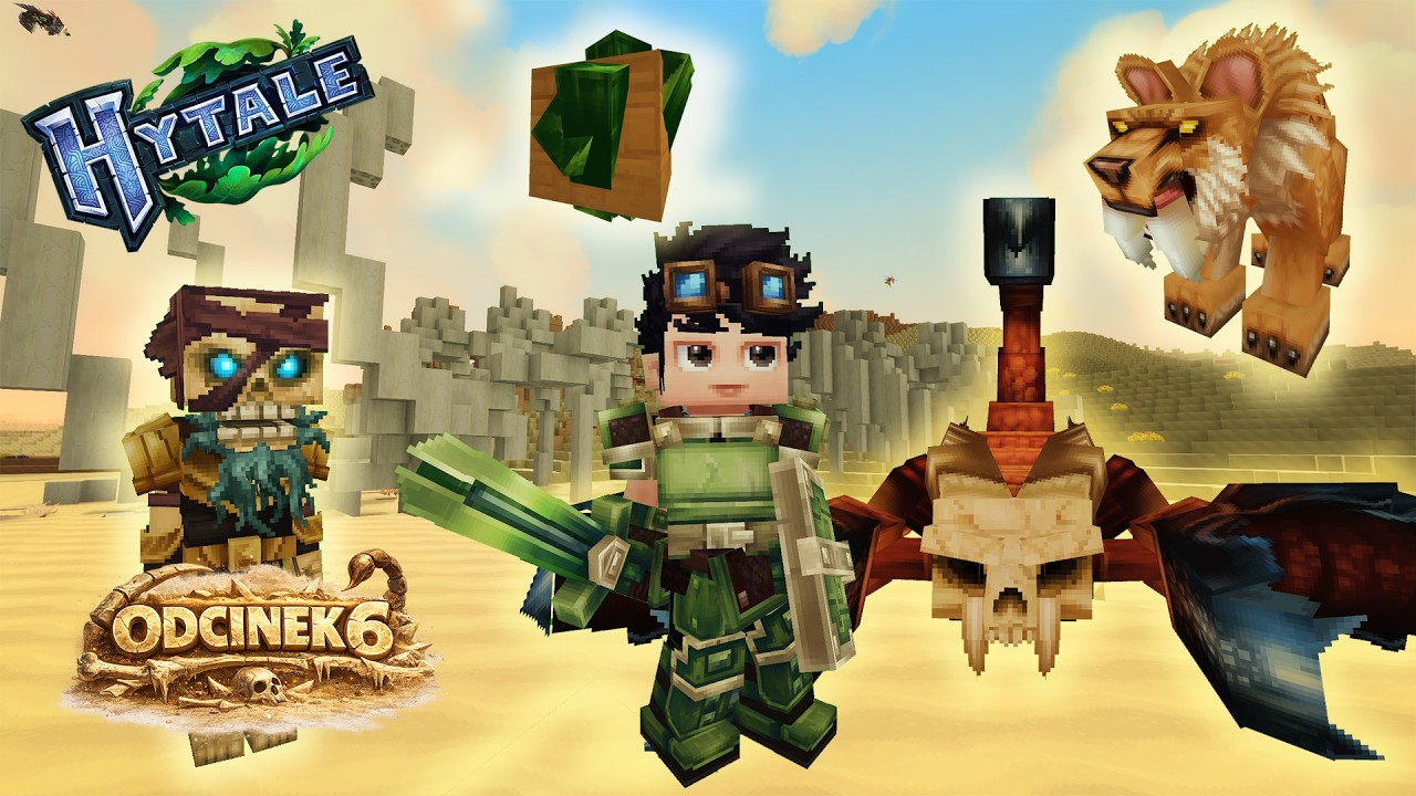 Hytale #6 - Biom Pustynny jest ogromny spotkałem na nim Scorpiony!!!