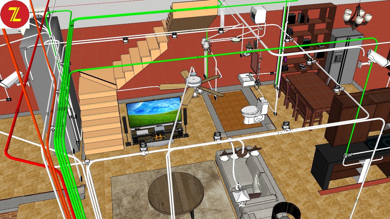 HƯỚNG DẪN LẮP ĐƯỜNG ĐIỆN ÂM TRẦN ÂM TƯỜNG BẰNG 3D SỐNG ĐỘNG