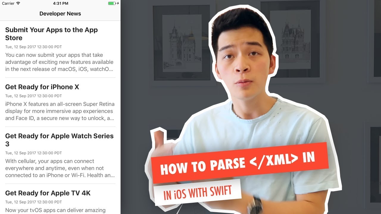 Parse XML in iOS with Swift - Build a RSS News Reader App