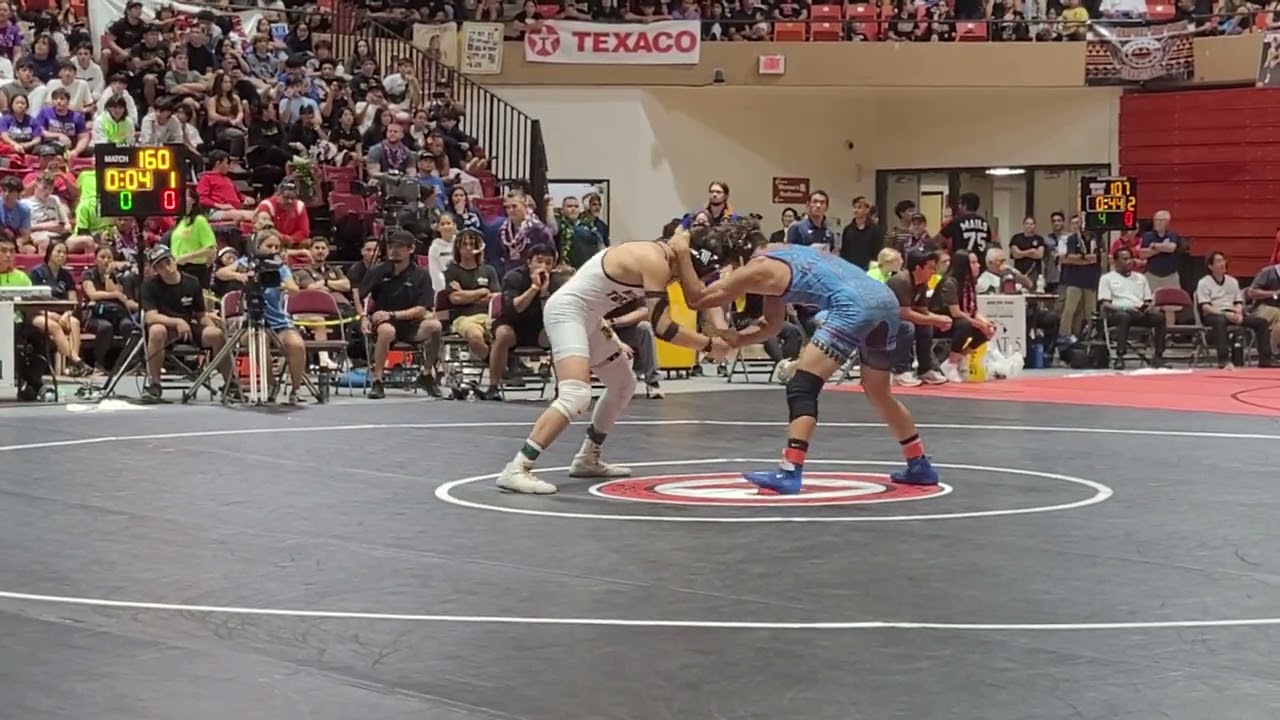 2023 State Championships (160): Adrian Lee (Mililani) def. Nai Hasegawa (Baldwin), 6-2