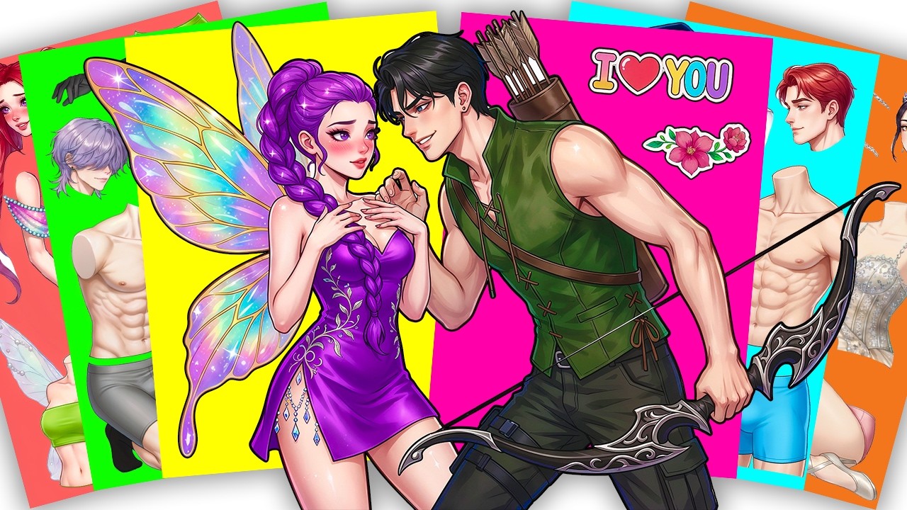 💘paper diy💘 My enchanted fairy 🧚‍♀️💜 HUNTRIX RUMI x SAJABOYS JINU | KPOP DEMON HUNTERS Sticker Book