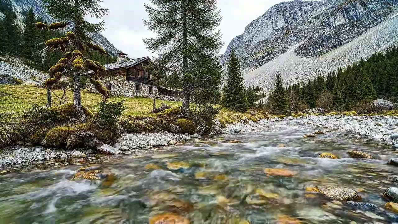 Most Beautiful Mountain River | Nature Sounds for Deep Sleep and Focus