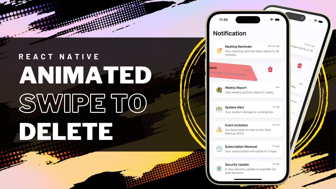 Create React Native Animated Swipe to Delete