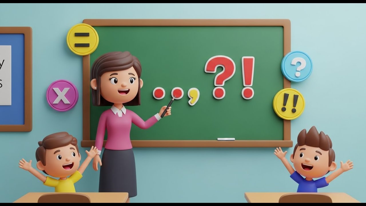 Punctuation for Kids | English Grammar Lesson | Full Stop, Comma & Question Mark