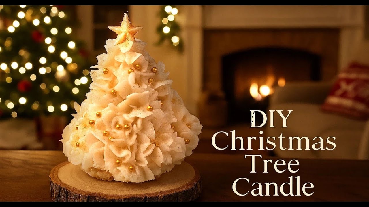 Vlogmas Day 1 🎄 | DIY Christmas Tree Candle 🕯️ | Piping Wax Tutorial