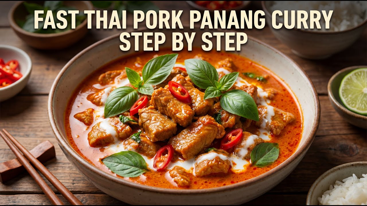 Fast Thai Pork Panang Curry (Panang Moo) Cooking Guide Step By Step