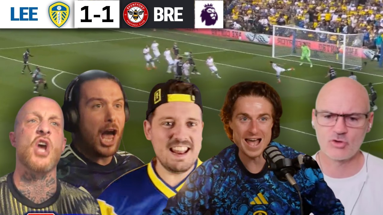 LEEDS FANS GO WILD After LATE EQUALIZER IN 1-1 vs BRENTFORD! | MATCH REACTIONS
