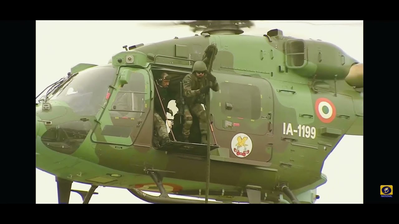 Indian Army HAL DHRUV slithering operation