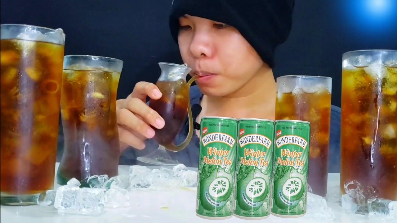 ASMR SOUNDS ♪︎ DRINKING WINTER MELON TEA | MUKBANG DRINK .NO TALKING