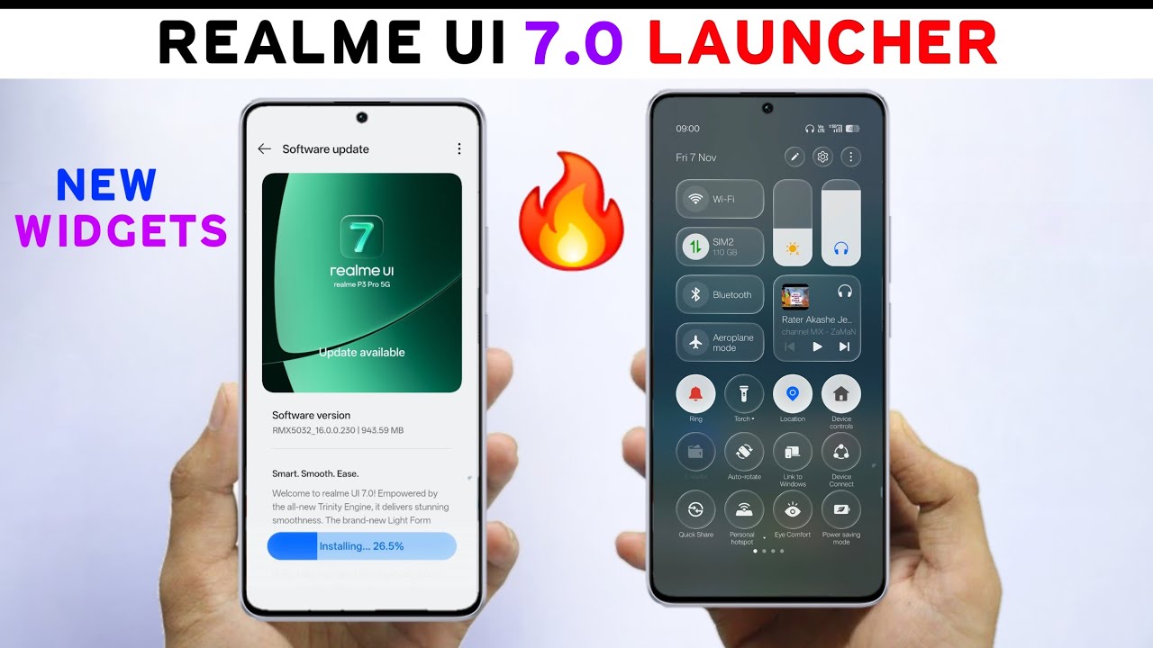Install Realme Ui 7.0 System Launcher | for GT 6/6T,P1,P2 Pro,C65,11/12/13 Pro Plus,Narzo70x,Narzo60